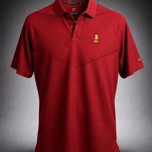 Nike Dri-FIT Red Golf Polo Shirt Men’s Size Large Performance Athletic